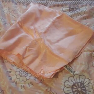 Vtg Nasharr Freres pink square scarf 100% acetate 21"